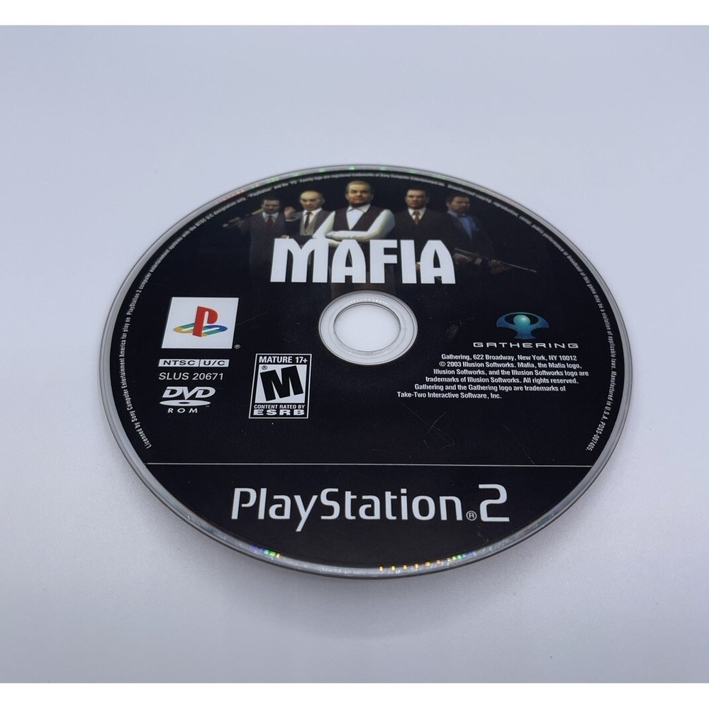 Mafia (Sony PlayStation 2, 2004) PS2 Black‎ Label Disc Only